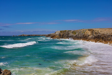 Fototapeta na wymiar wild coast of Quiberon France