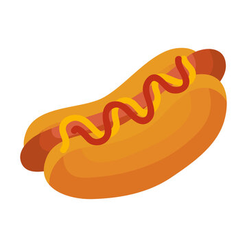 hot dog design, food eat restaurant and menu theme Vector illustration
