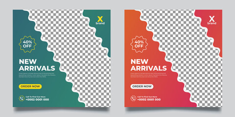 New season fashion sale web banner or social media post, instagram banner template