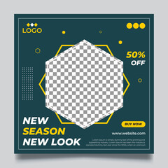 New season fashion sale web banner or social media post, instagram banner template