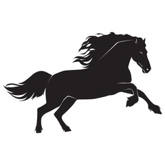 Fototapeta na wymiar silhouette of horse