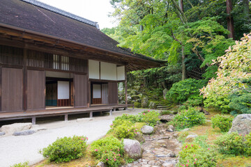 Middle Garden at Shugakuin Imperial Villa (Shugakuin Rikyu) in Kyoto, Japan. It was originally constructed by the retired Emperor Go-Mizunoo, construction completed in 1659.