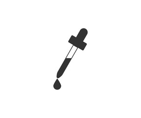 Dropper, pipette icon. Vector illustration, flat design.