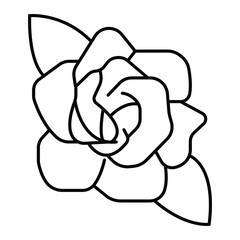 Rose vector icon illustration photo