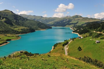 Fototapeta premium Lake of Roselend, Savoie, France