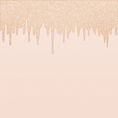 Dripping pastel Glitter Paint on light Gradient Glitter Background