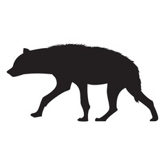 silhouette of hyena
