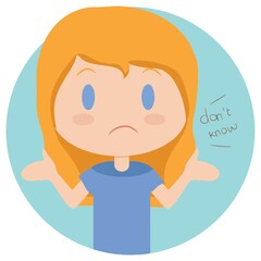 girl saying i don't know