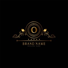 O premium luxury gold monogram logo. O letter logo. O monogram luxury gold logo.