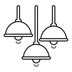 chandelier badge icon vector illustration