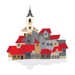 catholic church vector
