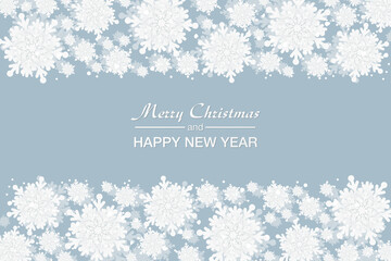 Vector banner for Christmas, New Year, snowflakes