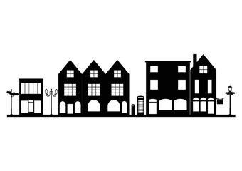 silhouette of buildings