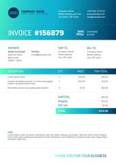 Blue invoice template
