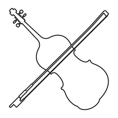 crossed violin and bow