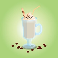 cold coffee with cream