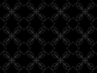 Seamless pattern design with floral background elements, beautiful ornaments, black, white, orange, pink, red, green, yellow, blue, gray, purple, brown