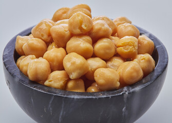 Chickpeas shot on white background
