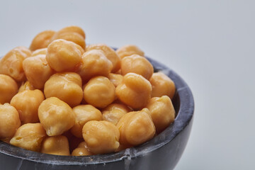 Chickpeas shot on white background