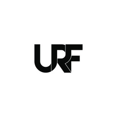 urf letter original monogram logo design