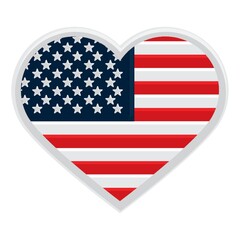 Fototapeta premium heart shape usa flag