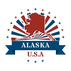 alaska state map label
