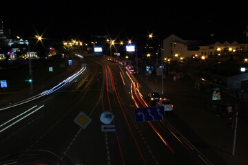 traffic in night