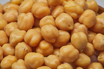 Chickpeas shot on white background