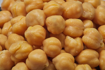 Chickpeas shot on white background