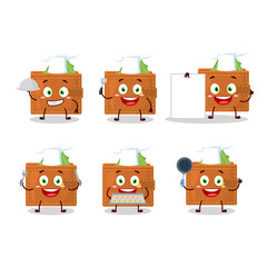 Cartoon character of wallet with various chef emoticons