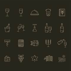 wine icon set