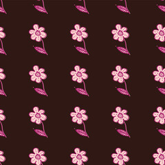 Folklore flower seamless pattern
