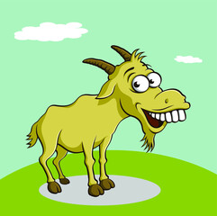 Funny Goat illustration vector