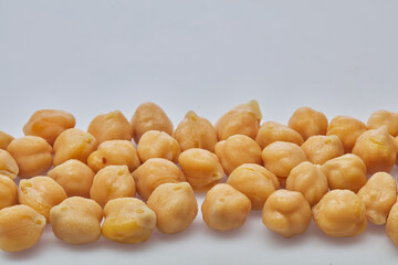 Chickpeas shot on white background