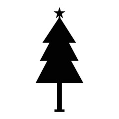 Fototapeta premium silhouette of christmas tree