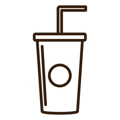 takeaway cup with a straw