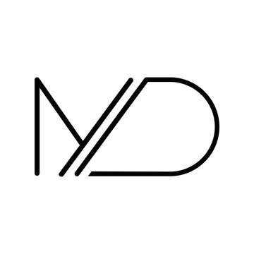 recommend clip art: MD ,DM ,M ,D Letter Logo Design with Creative Modern Trendy Typography