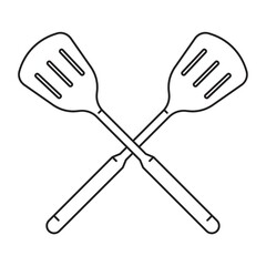 crossed spatula