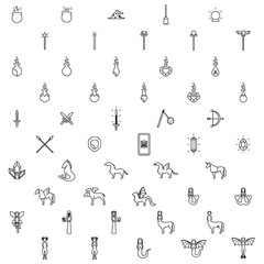 set of fantasy icons