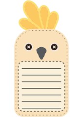 cute white cockatoo note