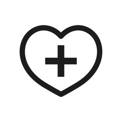 Obraz premium heart with plus sign