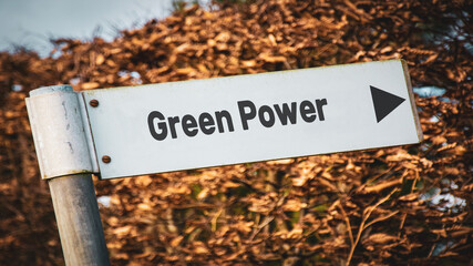 Street Sign to Green Power