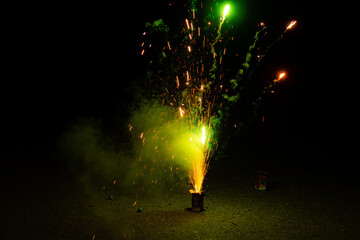 fireworks in the night sky