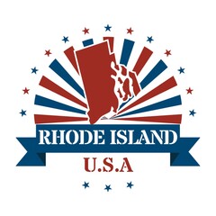 rhode island state map label