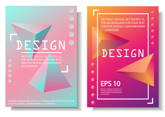 Bright, abstract background. Blue, pink and yellow tints with a white border.
Background for posters and banners. Stock vector.