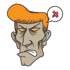 man with angry expression