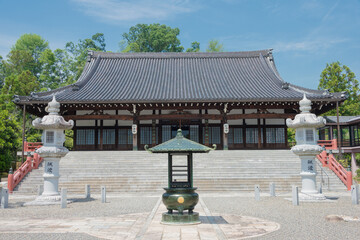 Myoman-ji Temple in Kyoto, Japan. The temple was founded in 1389.