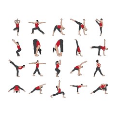 collection of woman doing yoga