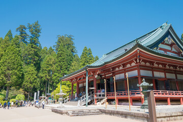 Fototapeta na wymiar Enryakuji Temple in Otsu, Shiga, Japan. It is part of the UNESCO World Heritage Site - Historic Monuments of Ancient Kyoto (Kyoto, Uji and Otsu Cities).