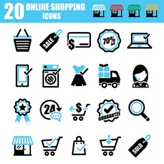 online shopping icons